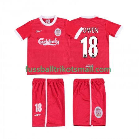 Fußballtrikots Liverpool OWEN 18 LWP Retro Kinder 1997 1998 Kurzarm Heimtrikotsatz kaufen